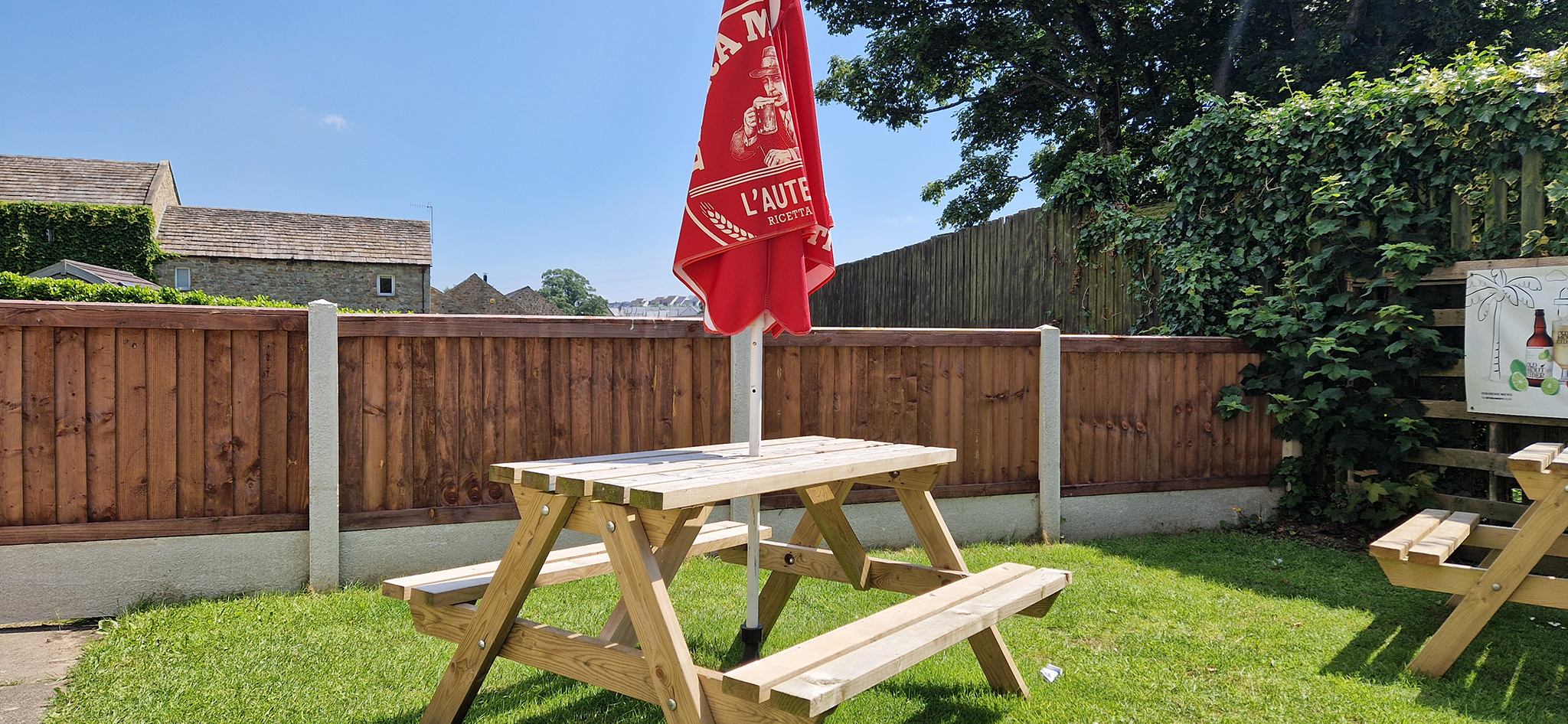 Beer Garden at The Greyhound, Halton, Lancaster