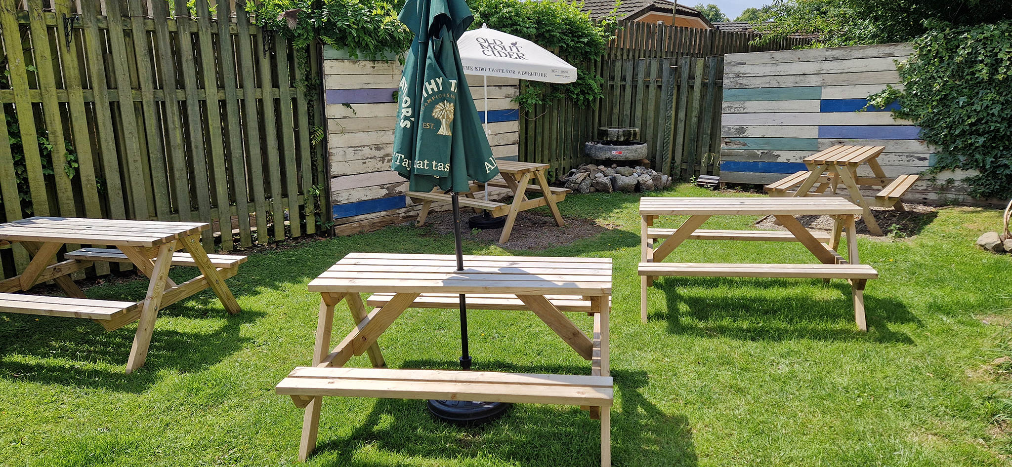 Beer Garden at The Greyhound, Halton, Lancaster